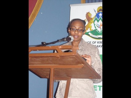 uThungulu district Mayor Thembeka Mchunu addressed community leaders on positive values