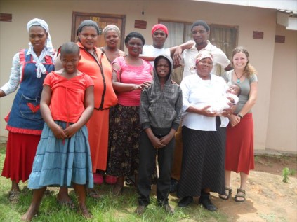 Niki Lessig now known as 'maNdlovu' with her host family, the Ndlovus