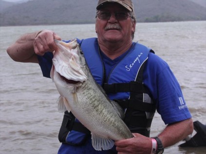 Jan Gourley with his 3.455kg bass
