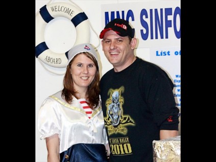 Veronica Esterhuizen and Abrie Esterhuizen managed to find the 'photo booth' on the cruise ship on Saturday whilst cruising from one country to the next