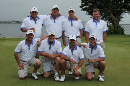 The Richards Bay Zululand Ryder Cup team are (back) Pieter Knoetzen, Ryno Martyn, Bruce Sloley and Mark van Niekerk (front) Jeffrey vd Merwe, Steve Smith, Lourens Gouws and Greg Smith