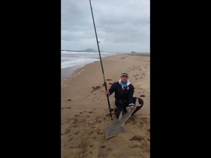 Kobus du Plooy landed this Sand Shark which helped him win the Piet van Rooyen competition