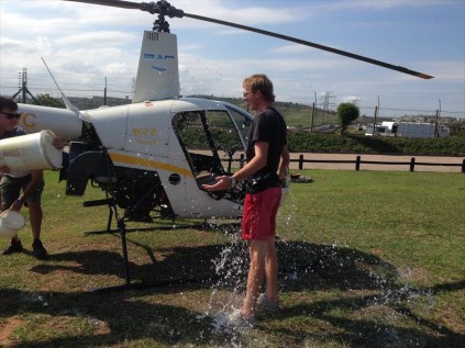 BAC Helicopters’ traditional initiation – welcome to the world of flying!