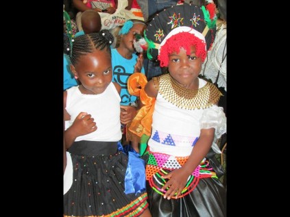 Andile  Mthethwa and 'bride-to-be' Nompilo Mathonsi ready to shine in their school play about a traditional wedding
