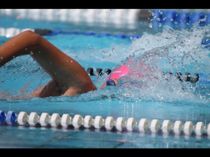 Fish Eagles swimmer Robin Bailey smashed his 100m freestyle race on Saturday at the Arboretum town pool PHOTOS: Richard Springorum