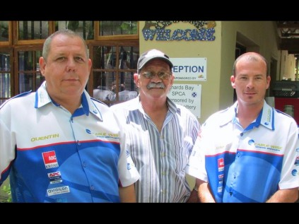 CWNS co-owner Quentin Wadmore, SPCA Chairman Denis Botha and CWNS Account Manager Juane Grundlingh after installing new donated security equipment at the SPCA on Friday