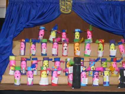 A dramatic piece of art created by the pupils on display at the Empangeni Museum