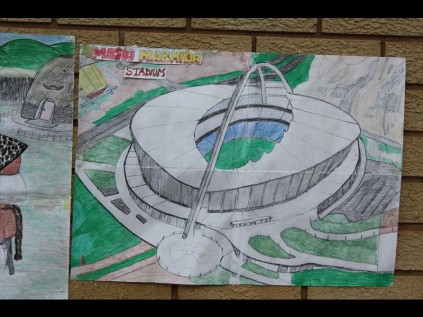 Moses Mabhida Stadium drawn from an aerial perspective PHOTO: Andrew Cornew