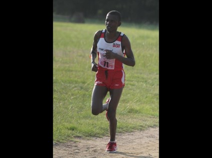 Maxed Elite runner Elmore Sibandan cruised home in the 21km race to claim podium position