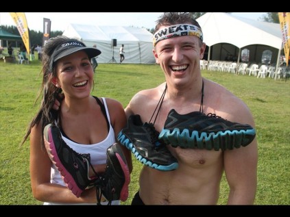 Running out of their shoes - Chantelle Coertzen and Albert Smith enjoyed the 10km run
