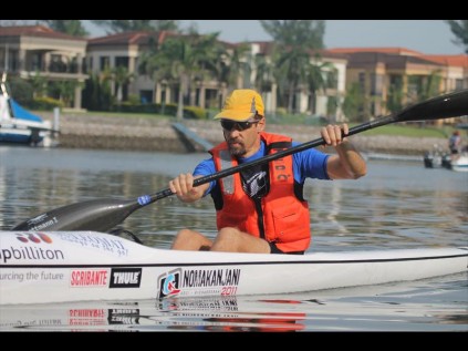 Leon Vivier was in action on Saturday at the second Nashua Autumn Surfski Series PHOTOS: Richard Springorum