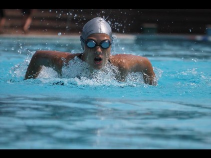 Richards Bay Christian School pupil Kirsten Grant rocketed through the pool during the girls butterfly racePHOTOS: Richard Springorum