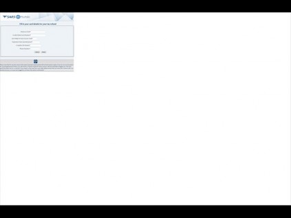 The page that appears on the screen when the website link is clicked on