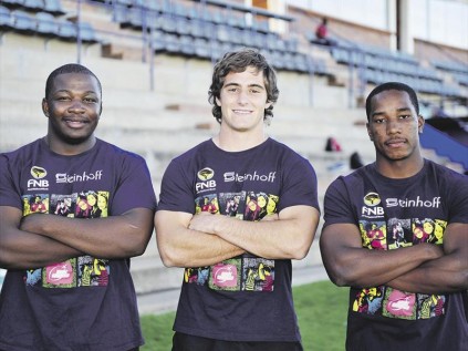 Junior Springboks, Ox Nche, Stephan Janse van Rensburg (captain) and former Zululander, Mthokozisi Mkhabela.