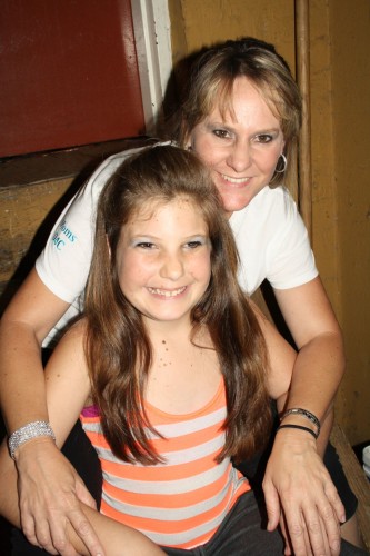 Ashley Sclanders with her mom, Karen backstage at Fantasyland in December last year PHOTO: Angela Kelly