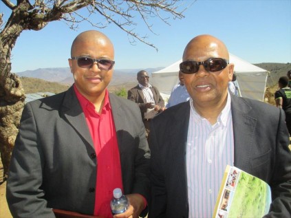 Father and son, Kgosi and Peter Tlholoe of Aranda Textile Mills pledged to donate blankets to every house that will be built by the Jacob G Zuma Foundation