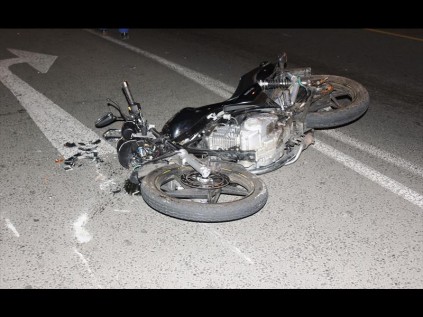 The damaged bike