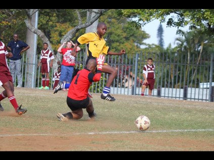 Keeper collides with striker