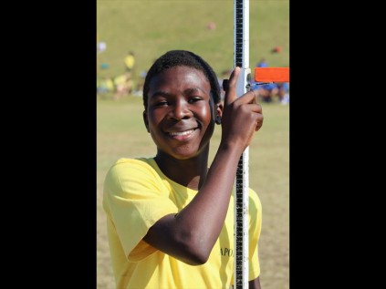 Wandile Okesola broke the high jump record of 1.45m and set a new record of 1.56m