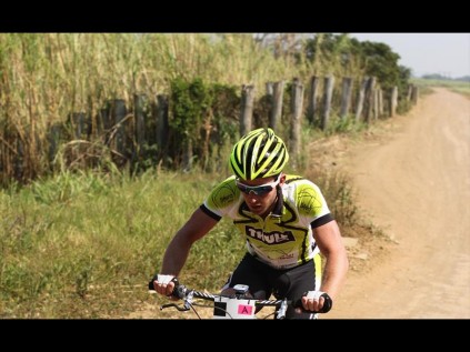 First male home in the 50km race, Tyrone White powers his way along the course which he finished in 01:43:49