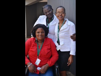 Zamani Disabled Peoples Organisation members Nozipho Phungula, Khululiwe Zibane and Ntombifuthi Mkhwanazi