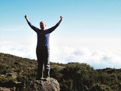 Success and relief at conquering the largest mountain in Africa