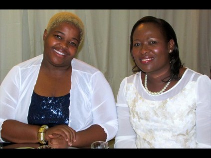 uThungulu District Municipality's Gugu Mashiteng and Thanda Mnguni enjoy the glitsy evening