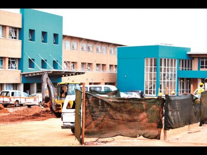 The expansion of the region's only mother and child hospital is still underway and expected to be completed by July next year