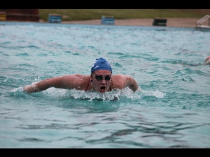 Claudia Avist turns on the power during a training session PHOTOS: Richard Springorum