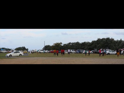 Hardly a spare spot available at the popular island recreational area
