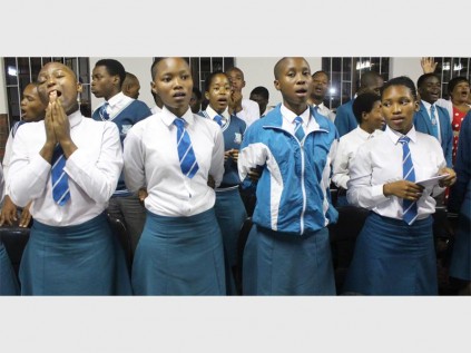 Bidding farewell to their teacher is the emotional iKhandlela School choir