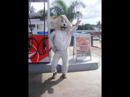 Then... Phillip Wonderboy Mthethwa in his rabbit suit - who Zululanders came to love