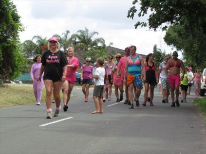 One hundred and thirty seven people took to St Lucia's streets on 30 December in the annual Pink Bra Walk, to raise money for St Lucia residents suffering from cancer PHOTOS: Patrick Jolly 