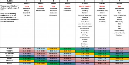 Load Shedding Schedule Feb 2015 page2