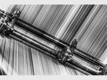 The press is flying, and Gavin Fordham caught the prize-winning action with his image, 'Print Deadline'