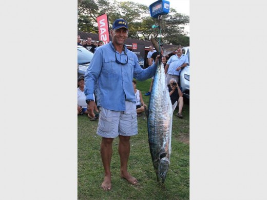 Andre Joubert took second place with his 28.1kg Couta PHOTO: LARRY BENTLEY