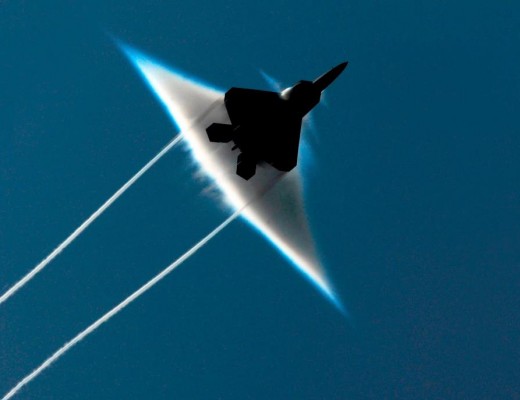 A 'Sonic boom' is caused when a jet breaks the sound barrier