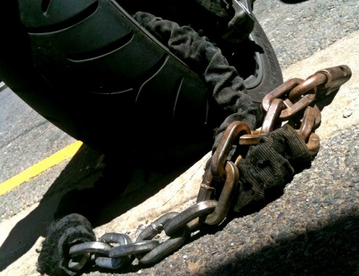 Chains can be used to great effect to secure your bike. Pic - Flickr