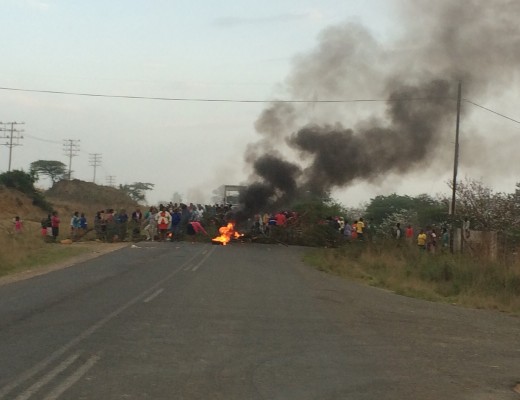 Roads have been closed as the protestors march through Melmoth