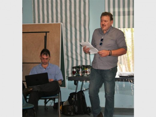 Outgoing Meerensee CPF Chairman, Henk van Niekerk and security expert, Corrie Pretorius of Northern Region Protection Services, presented a list of documented crime concerns in Meerensee