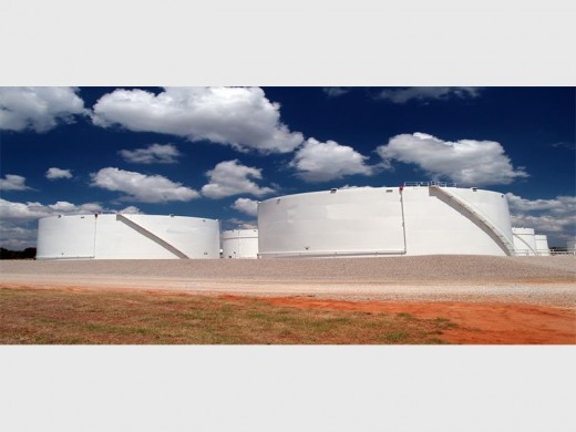 Tanks on the farm will each be the width of a rugby field and rise three stories high