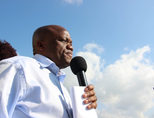 MEC for Economic Development and Tourism Sihle Zikalala speaks after signing acceptance of a memorandum from the ANC Youth League. Photo - Kyle Cowan