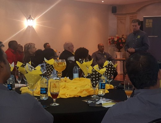 Stakeholders hang on Bayside Final Operations Manager Paul Venter's every word on the status of Bayside's rehabilitation process