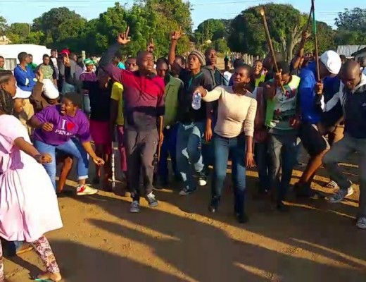 Angry Madlankala community members march in protest against poor service delivery