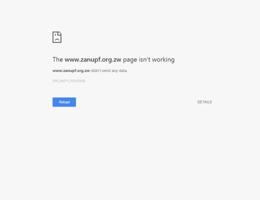 A screenshot of the Zanu PF website on 6 July
