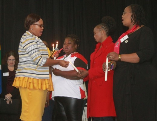 Candles were also lit in remembrance of fallen teachers
