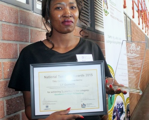 The winner of the NTA Grade R Best Teacher award was Vondlo Primary School teacher, Lindiwe Gumede