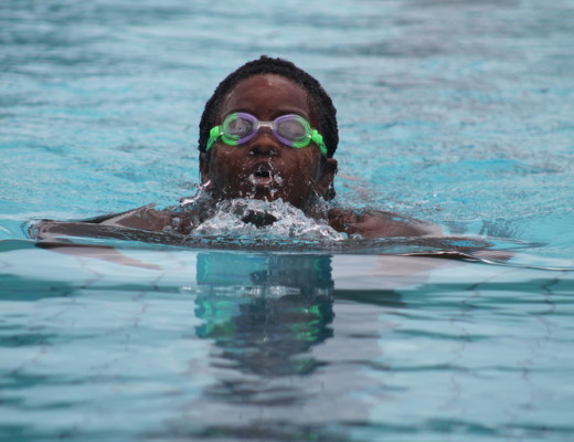 uShaka's Anele Mbokazi completed the girls 100m breaststroke event in 2.39.50
