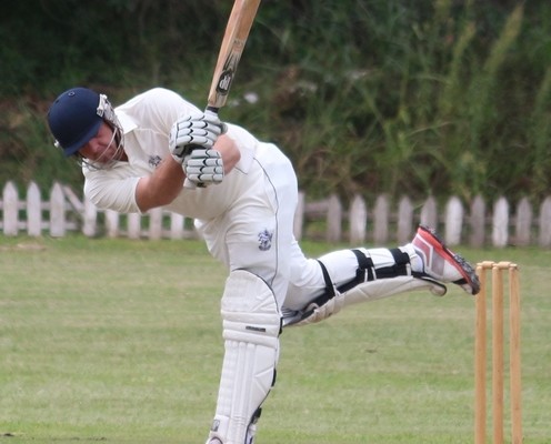 Good balance from Eugene Zwart as he steers one down the leg side