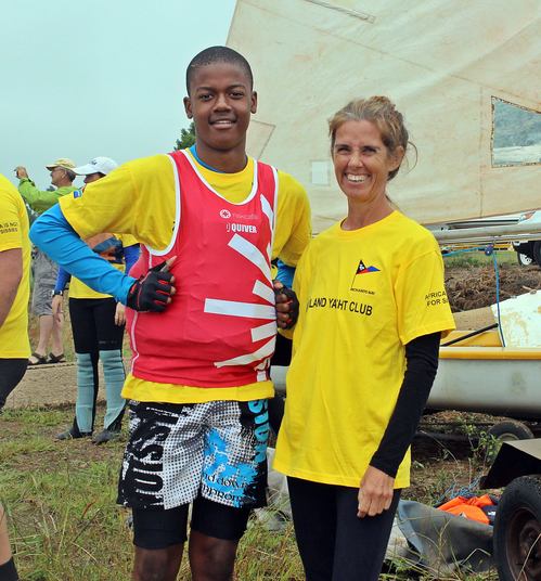 Bonga Mngoma is proud of the sailing skills he has learned from inspirational ZYC coach Antoinette Schreuder Photos: Tasha Wolmarans